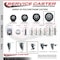 Service Caster 5 Inch Black Polyurethane Wheel Swivel 58 Inch Threaded Stem Caster Set 2 Brakes SCC SCC-TS20S514-PPUB-BLK-58212-2-TLB-2 - alternate 5
